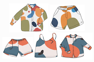 create colorful website, online shop illustrations