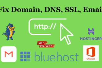 fix domain, ssl, email, cpanel of godaddy, hostgator, bluehost, namecheap