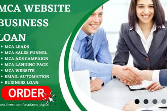 design mca landing page merchant cash  advance mca leads website design
