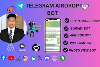 develop airdrop telegram bot for your company