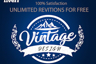 create custom logo,retro vintage, adventure,hipster,outdoor badges