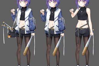 make anime character design sheet