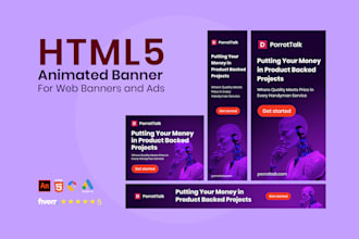 create animated HTML5 banner ads for google display and remarketing