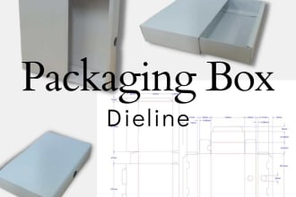 create dieline with bleed for any custom box packaging