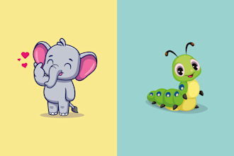create a cute cartoon animal character