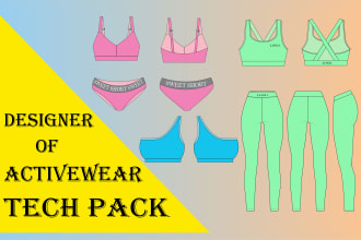 design your fashion activewear and tech pack