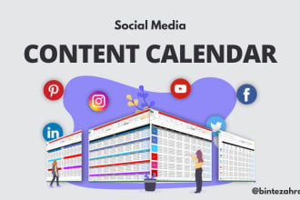 create content calendar for your social media