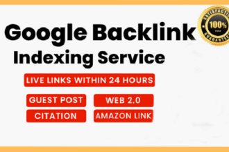 index your pages and backlinks on google within 24 hours