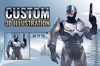 create 3d vector artwork for brands or nfts