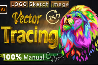 vectorize, trace, edit or redraw any logo or image in adobe illustrator