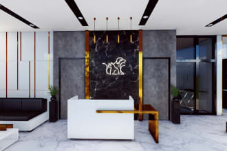 create a 3d bim architectural interior model in revit , renders in lumion
