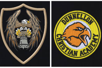 do embroidery digitizing logo into dst pes pxf ofm exp files in 2 hour