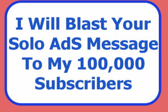 promote your solo ads to my 50k list