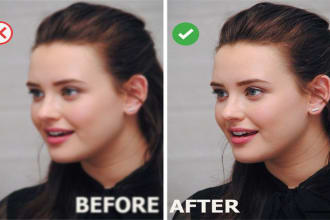 upscale, improve, fix, enlarge, sharpen, low res image to high res
