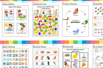 give you preschool kindergartens activity books and worksheets