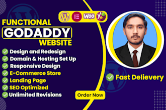 design godaddy website, godaddy wordpress website development