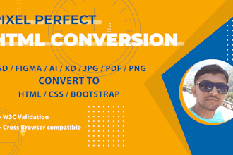 convert psd figma xd sketch zeplin ai invision to html