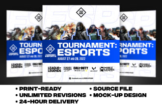 design facebook esports announcement posters