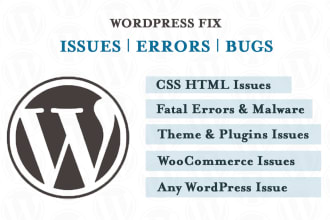 fix wordpress issues, wordpress website bugs and errors