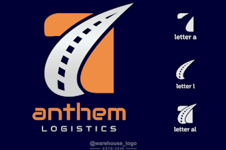 do elegant logistics logo design with unlimited revision