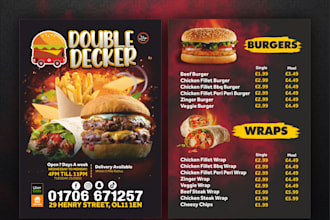 professional modern design digital ads menu with mockups