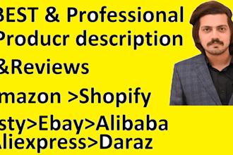 write product description and reviews for you