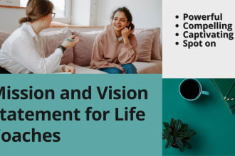 write a mission and vision statement for life coaches