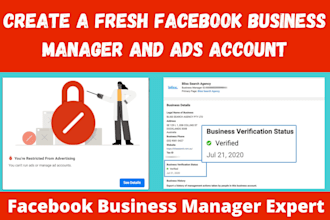 create a fresh facebook business manager and ads account