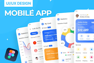design modern mobile app design in figma