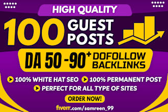 write and publish high da guest post with seo dofollow high authority backlinks