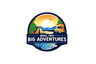design travel, hotel, resort, beach, journey logo