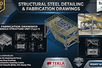 do structural steel detailing, fabrication drawings on tekla structures