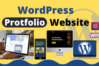 create and design wordpress portfolio website