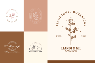 design a minimal boho feminine logo for hand drawn spa wedding botanical beauty