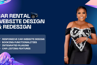 design booking website, car dealership, car rental website