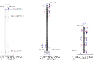 do cmu walls rebar shop drawings, bar bending schedule and material list