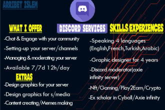 be nft p2e metaverse gaming crypto discord moderator, guild manager server seyup