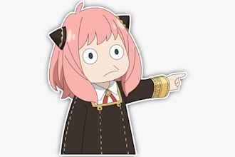 draw anime sticker for your webstore or private use
