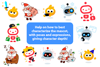 review your mascot and character design and give advices