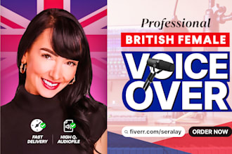 record a professional british female voice over