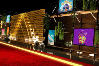 design backdrop, banner, roll up, step repeat, and billboard within a few hours