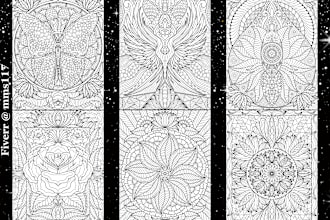 design custom mandala pattern coloring book for KDP and etsy
