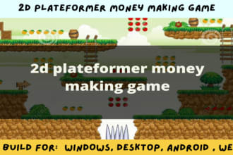 develop a 2d platformer money making game using google ads for android and web