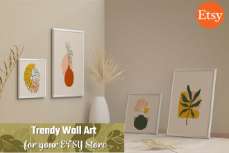 design custom printable wall art for your etsy shop