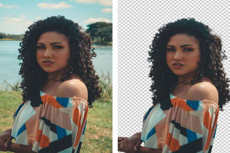 do photoshop hair masking, background remove services super fast