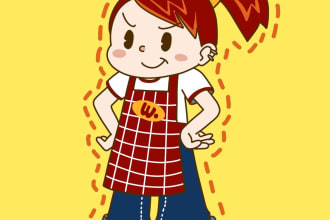 create cute mascot and character in cartoon style