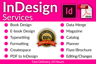 do any adobe indesign work