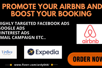 do organic airbnb promotion airbnb listing  airbnb marketing vrbo booking