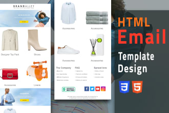 design responsive HTML email newsletter or email template