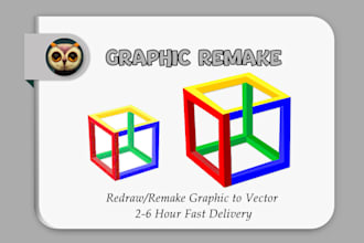 redraw or remake lower quality graphics to higher vector format